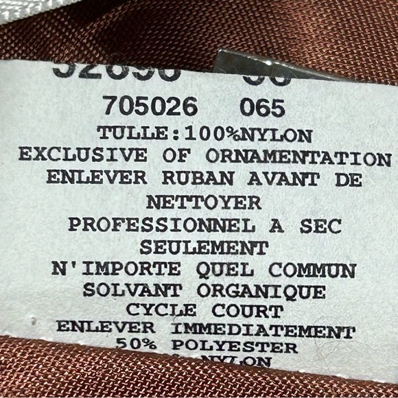 Vntg Jessica McClintock Strapless Formal Dress Size 10 Ruffle Metallic 3D Fairy - Picture 12 of 12